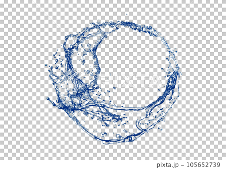 Illustration of abstract blue splashes Illustration of abstract blue splashes 105652739