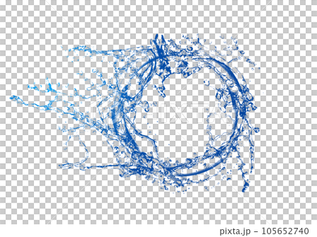 Illustration of abstract blue splashes 105652740