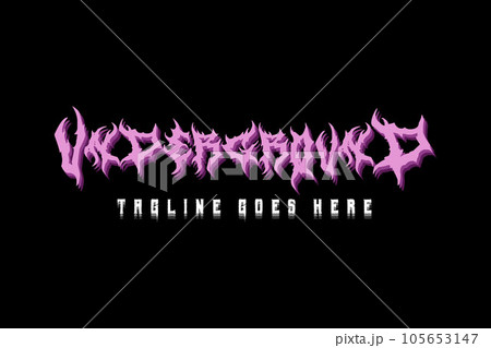 Underground typography, scary, horror, vector element. one genre of music Underground typography, scary, horror, vector element. one genre of music 105653147