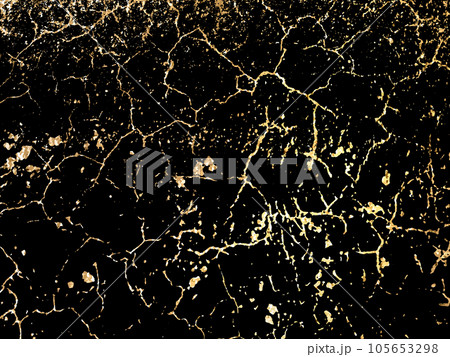 Vector Gold Marbling Texture design. Luxury Black and Gold Marble texture background for poster, banner, wallpaper, headers, print ads,brochure, invitation, cover book 105653298
