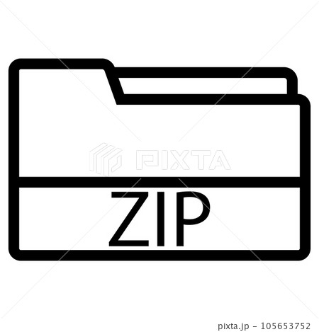zip file icon vector 105653752