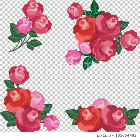 玫瑰花玫瑰插花裝飾裝飾簡約可愛插畫素材套裝紅色 玫瑰花玫瑰插花裝飾裝飾簡約可愛插畫素材套裝紅色 105654492