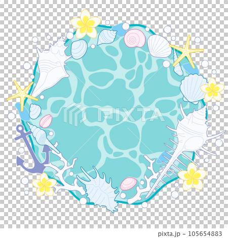 seashell wreath frame 105654883