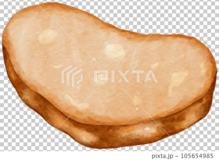 toast in a watercolor-style drawing toast in a watercolor-style drawing 105654985