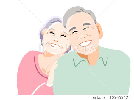 仲良し老夫婦、背景無し8 仲良し老夫婦、背景無し8 105655429