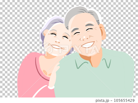 仲良し老夫婦、背景無し8 仲良し老夫婦、背景無し8 105655429