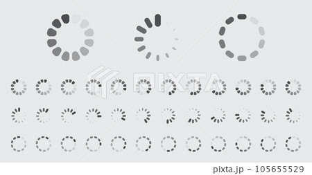 Circular Loading Buffering Icons Vector Set Circular Loading Buffering Icons Vector Set 105655529