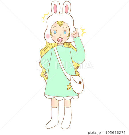 vector of girl  105656275