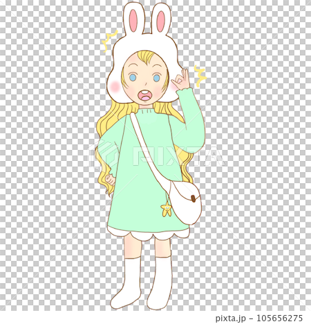 vector of girl  105656275