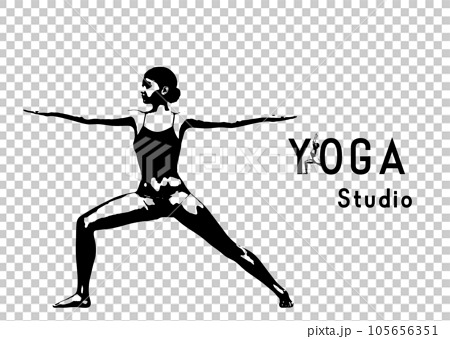 Vector Icon Silhouette Movement Yoga Warrior Stock Illustration - Download  Image Now - Pilates, Logo, Portrait - iStock