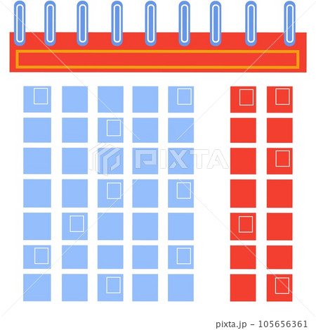 Date calendar vector flat icon personal planner 105656361