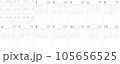 アレンジして使える！シンプルなカレンダー2024 手書き文字 105656525