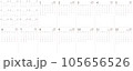 アレンジして使える！シンプルなカレンダー2024 明朝体 105656526