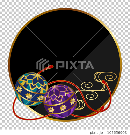 豪華手鞠框架黑色和金色 豪華手鞠框架黑色和金色 105656908
