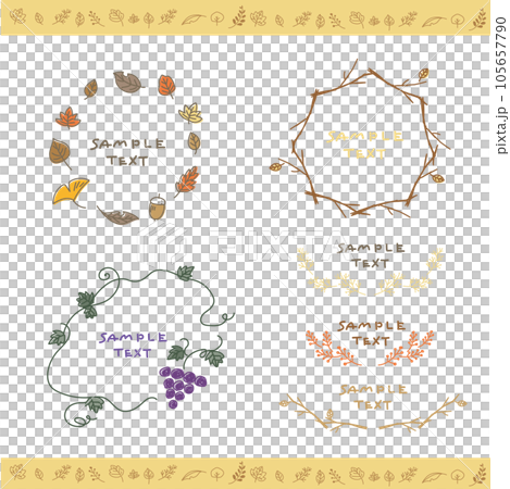 autumn natural frame set 105657790