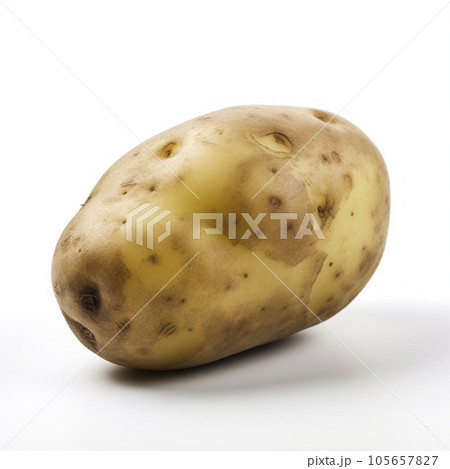 じゃがいも　白背景　AI生成画像　ジェネレーティブAI 105657827