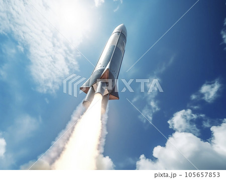 ロケットの発射 AI生成画像 Generative AI ロケットの発射 AI生成画像 Generative AI 105657853