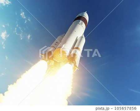 ロケットの発射 AI生成画像 Generative AI ロケットの発射 AI生成画像 Generative AI 105657856