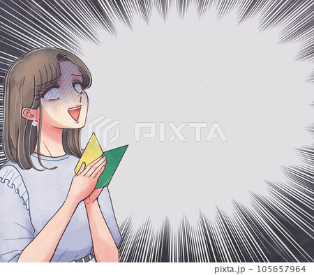 文字スペース空欄画像・落ち込む初心者の女性イラスト 105657964