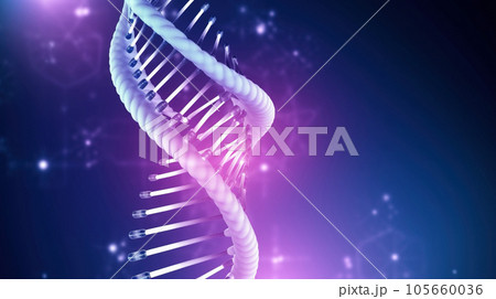 Human structure of DNA, researches of chromosomes. AI generated. 105660036