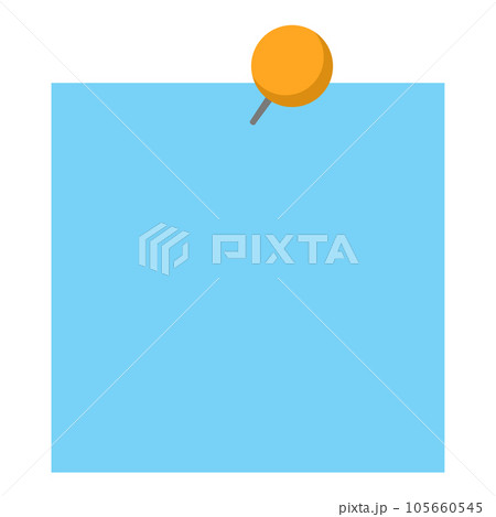 画鋲とメモ用紙のイラスト 画鋲とメモ用紙のイラスト 105660545