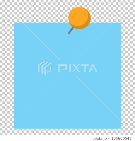 画鋲とメモ用紙のイラスト 画鋲とメモ用紙のイラスト 105660545