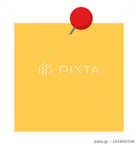 画鋲とメモ用紙のイラスト 105660546