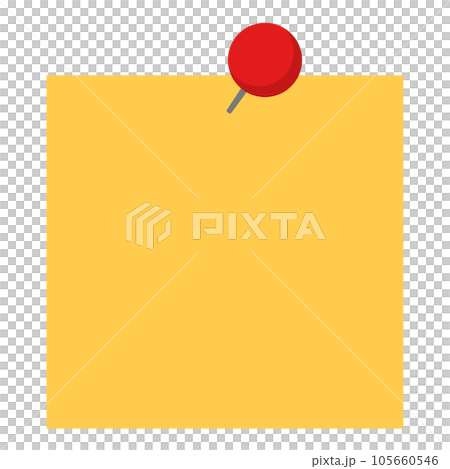 画鋲とメモ用紙のイラスト 105660546