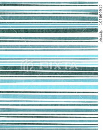 手描き水彩風ストライプ、手描きカラフルなマルチボーダーの背景イラスト、テクスチャのある縞柄のイラスト 105660919