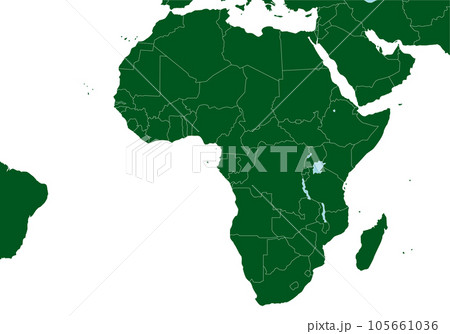 アフリカ諸国と周辺国の地図、大西洋、エコロジー アフリカ諸国と周辺国の地図、大西洋、エコロジー 105661036