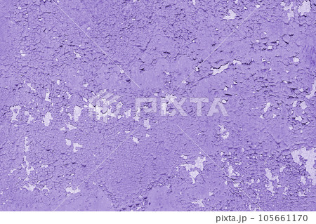 Concrete wall with old cracked, peeling flaking purple paint texture background Concrete wall with old cracked, peeling flaking purple paint texture background 105661170