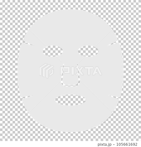 Vector illustration of a simple sheet mask (face pack, face mask). 105661692