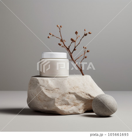 Minimal cosmetic monochrome mockup for beauty skin and body care, Cosmetic packaging mockup 105661693