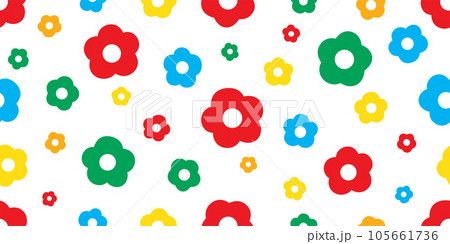 daisy seamless pattern flower plant rgb rainbow vector doodle cartoon leaves leaf rose garden forest repeat wallpaper tile background gift wrapping paper illustration design scarf isolated daisy seamless pattern flower plant rgb rainbow vector doodle cartoon leaves leaf rose garden forest repeat wallpaper tile background gift wrapping paper illustration design scarf isolated 105661736