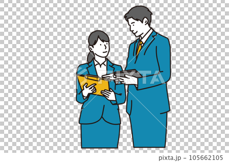 Boss businessman teaching subordinate to work Boss businessman teaching subordinate to work 105662105