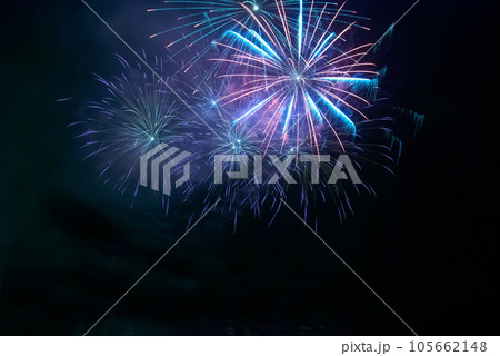 Blue fireworks 105662148