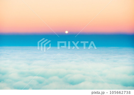 Sky and clouds at sunset with full moon Sky and clouds at sunset with full moon 105662738