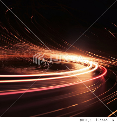 Lights of cars with night. Long exposure Lights of cars with night. Long exposure 105663113
