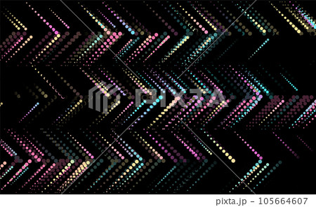 Holographic dotted arrows geometric abstract tech background 105664607