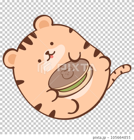 Tiger with Green Tea Dorayaki 105664855