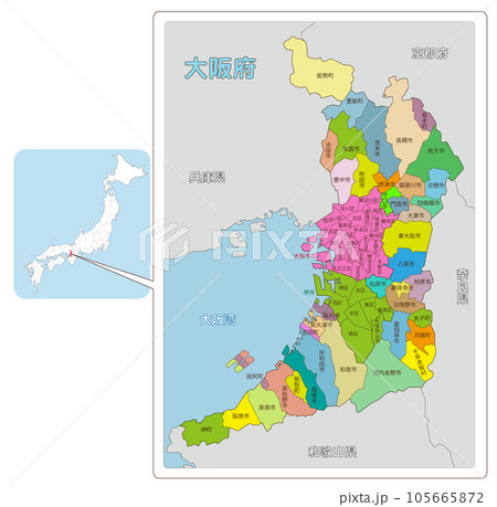 大阪府の位置 105665872