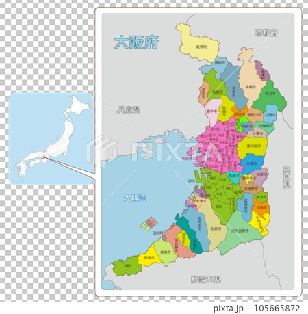 大阪府の位置 105665872
