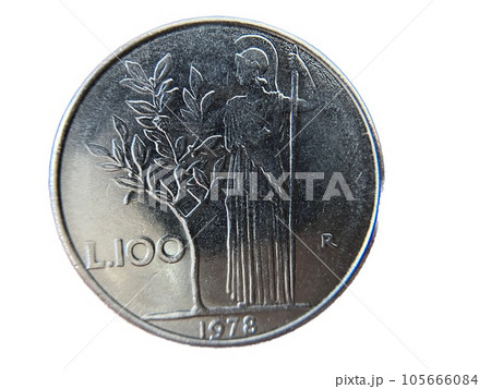 イタリア旧貨幣 100リラ 1978年 裏面の写真素材 [105666084] - PIXTA