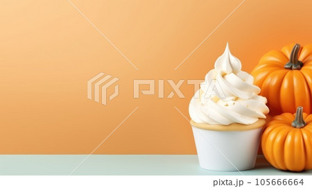 Delicious Pumpkin on a Beautiful Background AI Generated 105666664