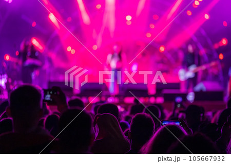 Blurred stage during live concert Blurred stage during live concert 105667932