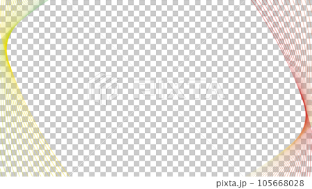 Color line wave frame and white background illustration 105668028