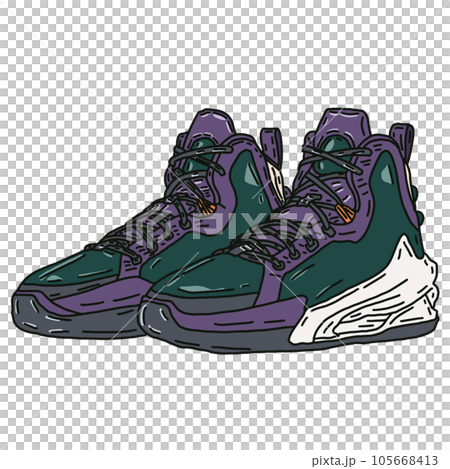 sneakers sketch glamour illustration in a watercolor style sneakers sketch glamour illustration in a watercolor style 105668413
