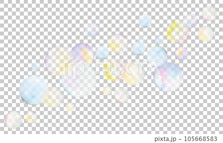 Colorful Soap bubbles isolated watercolor illustration Colorful Soap bubbles isolated watercolor illustration 105668583