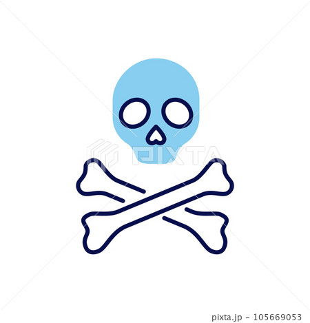 Skull and bones related vector icon Skull and bones related vector icon 105669053