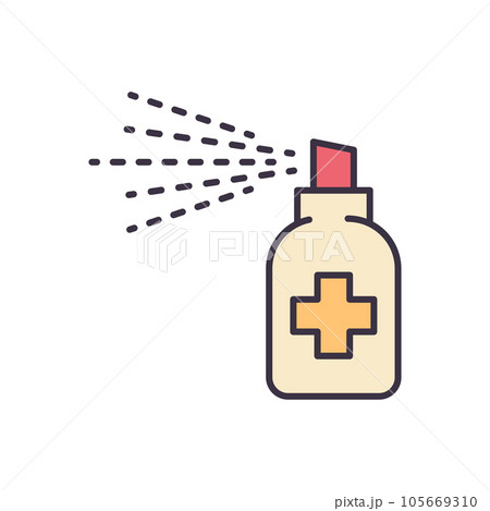 Medical spray disinfector vector icon 105669310
